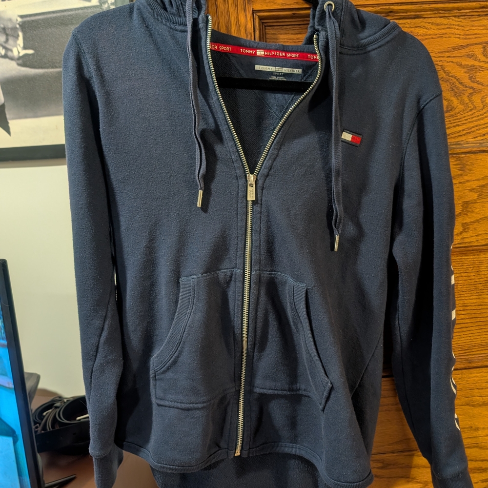 Tommy Hilfiger Navy Blue Zip-Up Hoodie